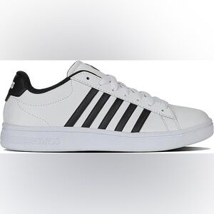 K-Swiss Men's Court Tiebreak II Sneaker (White/Black/White)